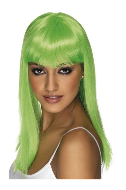 Perruque glamourama neon vert
