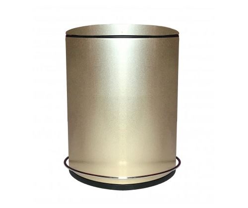 Poubelle de Salle de Bain à Pédale Métal Doré - 5L
