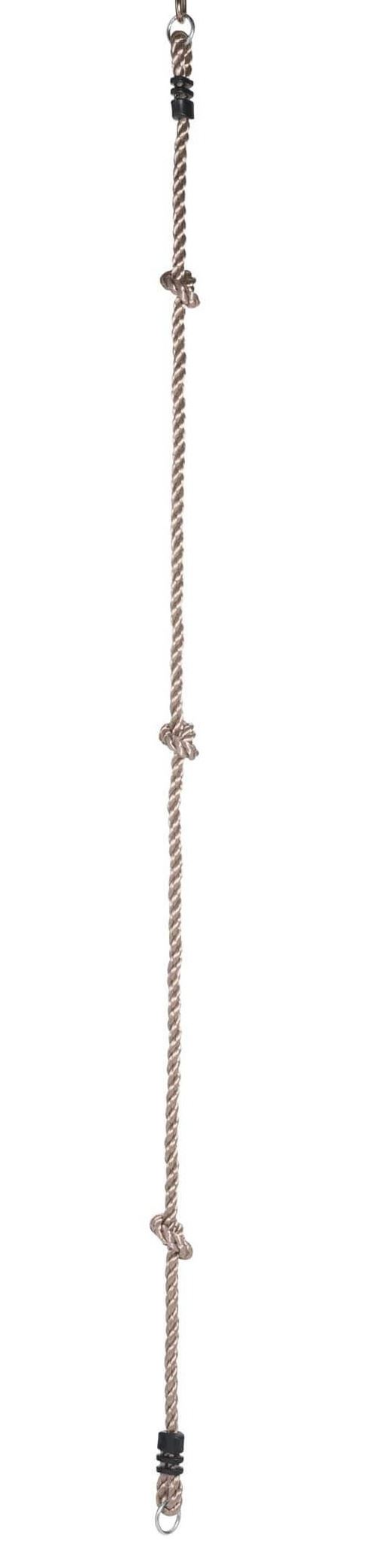 Swing King corde d'escalade avec 3 boutons et 2 anneaux 190 cm marron clair