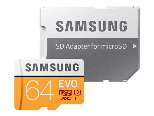 Micro SD EVO 64 Go + adaptateur SD