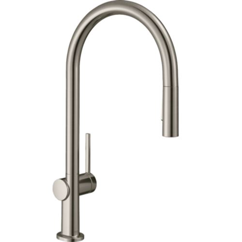Robinet mitigeur de cuisine douchette extractible 2 jets acier Talis M54 Hansgrohe