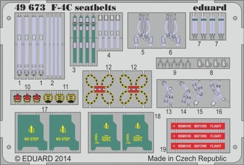F-4c Seatbelts For Academy - 1:48e - Eduard Accessories