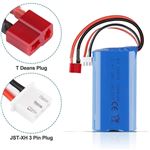 Deux Batteries Rechargeables LiPo 7,4V 300mAh Pour Votre Avion Ou Drone WLToys F959 / XK A600 – Lot De 2