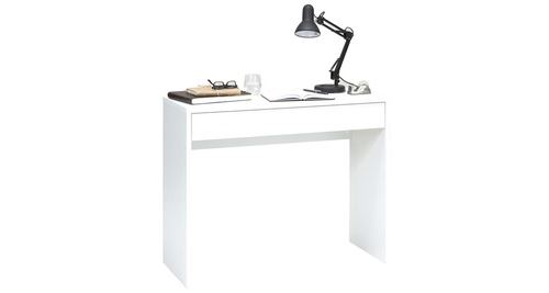 Bureau avec tiroir large 100 x 40 x 80 cm blanc
