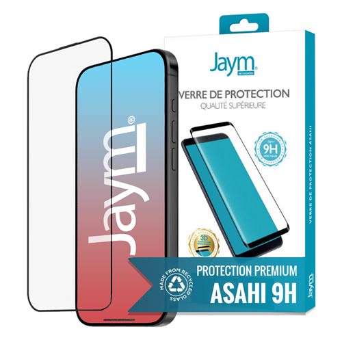 JAYM - Protection d'écran pour téléphone portable - 3D - verre - couleur de cadre noir - pour Apple iPhone 13 Pro Max, 14 Plus