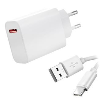 Chargeur Type C Charge Rapide pour Samsung Galaxy A14 A13 A12 4G/ 5G, S10,  S9, S8, A04S, A20e, A21S, A23, A32, A33, A40, A41, A50, A51, A53, Super  Fast Charging Secteur AVCE