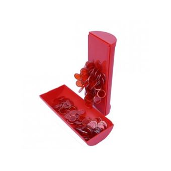 Cavernedesjouets – Loto Magnétique : Boîte Aimantée + 100 Pions Rouges, Ramasse Et Range Facilement