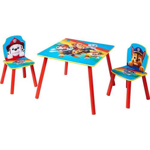 LA PAT PATROUILLE Ensemble table et 2 chaises pour enfants