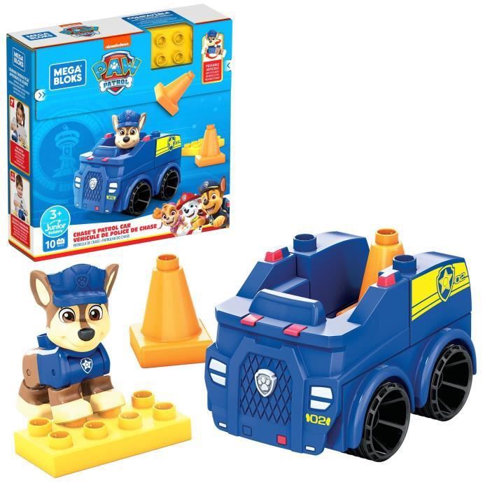 Figurine Pat Patrouille : Chase et sa voiture de police • La Boutique Pat  Patrouille