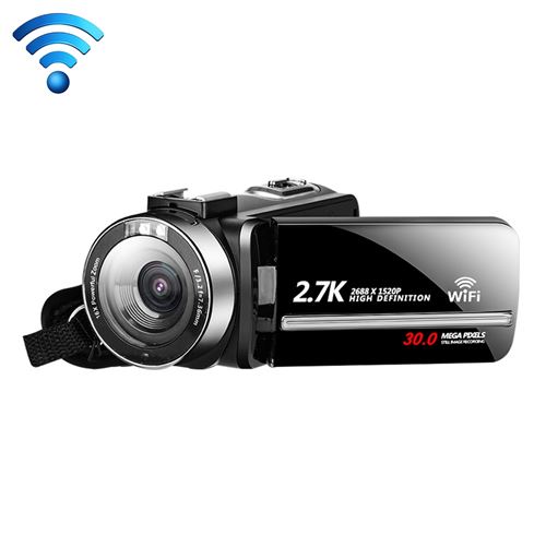 Caméscope Numérique 2,7K 30MP Connecté Wifi App Android iOS Vision Nocturne Infrarouge + SD 8Go YONIS