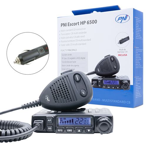 Radio CB PNI Escort HP 6500, multistandard, 4W, AM-FM, 12V