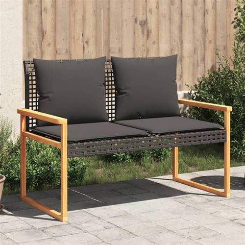 VIDAXL - Banc de Jardin - Résine - Noir - Image 3