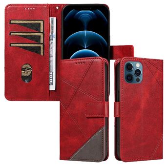 Étui Portefeuille Magnétique SIYOPINPFY Pour IPhone 12/12 Pro - Cuir Véritable, 3 Emplacements Cartes + Compartiment Billets, Fonction Support (Couleur Orange)