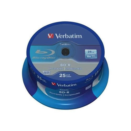 Verbatim 25 Bd-r Blu-ray 25gb 6x Datalife No-id Bleu