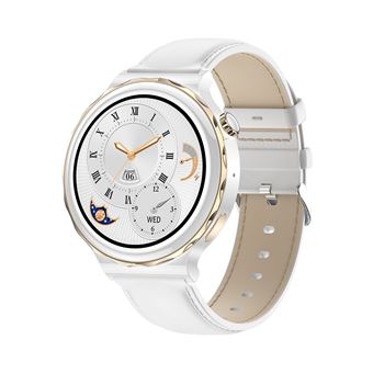 Smart bluetooth watch HK43 gold leather bracelet santé détecteur étape - 1
