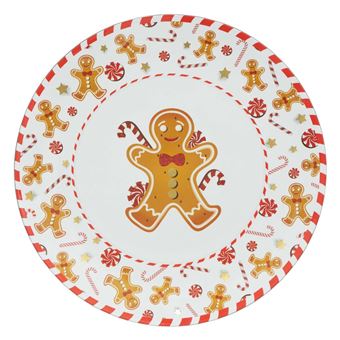 Atmosphera - Lot de 12 dessous d'assiette Pain d'épice D. 33 cm - Orange - 1