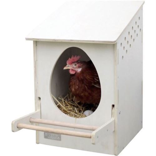 Comparer les prix de Pondoir KERBL Bois 51 34 53 cm Pour poule Blanc