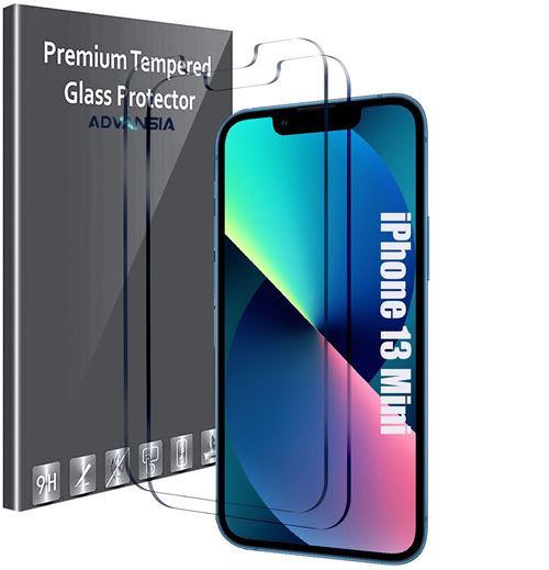 Advansia verre trempé pour iPhone 13 Mini [X2] Pieces