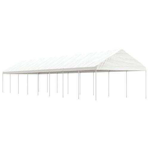 VidaXL Belvédère avec toit blanc 17,84x4,08x3,22 m polyéthylène