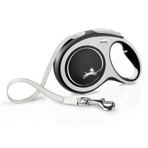 flexi New Comfort Tape Lead Large - 8m - Black