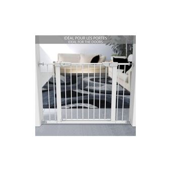Barriere de Securite porte et escalier 100-108cm blanc pour animaux