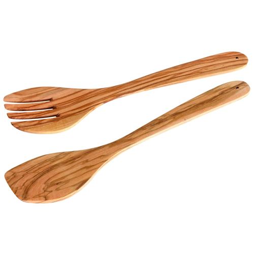 Couverts à salade Fackelmann Édition Bois d'olivier ref 30855