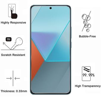 Lot De 3 Films Protection écran Pour Xiaomi Redmi Note 13 5G - Marque Kwmobile, Qualité Premium