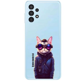 Sur Coque Taperso Pour Samsung Galaxy A G Personnalisable Motif Chat Facon Cyber