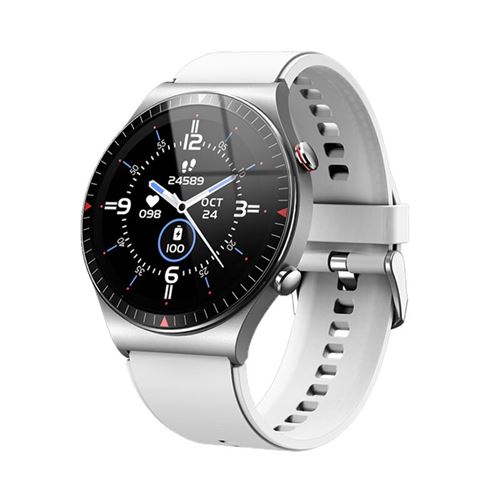 RUMOCOVO® Montre connectée de luxe pour hommes, avec écran tactile, connexion Bluetooth, appel, étanche, 2354 - Blanc