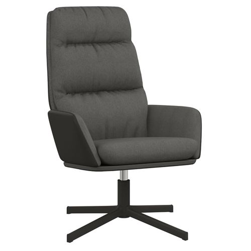 Vidaxl Gris Chaise De Relaxation Foncé Tissu - Image 3