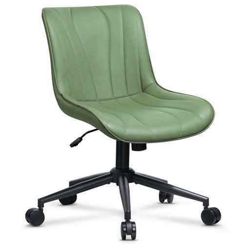 Chaise de bureau Ergonomique BIGZZIA, élévateurs et pivotants, avec roullettes, pour le bureau, salon, chambre, Vert
