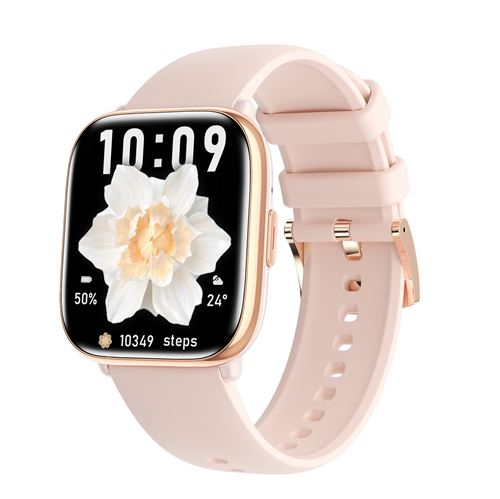 Smart bluetooth watch HD12 rose bracelet waterproof sport fréquence cardiaque santé