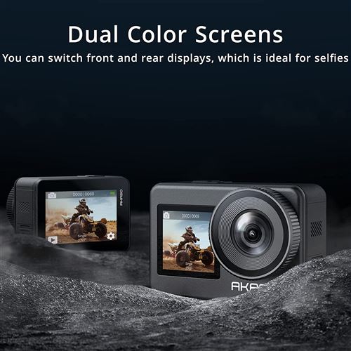 Caméra Sport AKASO V50X 4K 20 Millions pixels Etanche WiFi Action Ultra  Full HD Stabilisateur Télécommande Écran Tactile 30fps – Noir