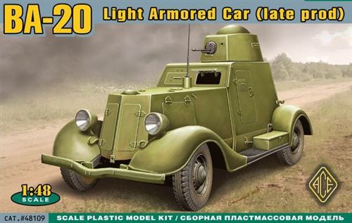Ba-20 Light Armored Car,late Prod. - 1:48e - Ace