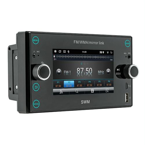 Autoradio Android 12 GPS CarPlay Bluetooth WiFi Écran Tactile 4.7 Pouces 32GB YONIS