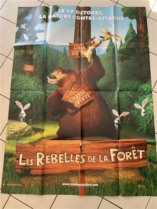 Affiche de Cinéma Originale - Les Rebelles de la Forêt - La nature contre-Attaque - 116x158cm État correct - N/A reconditionné disponible sur Fnac