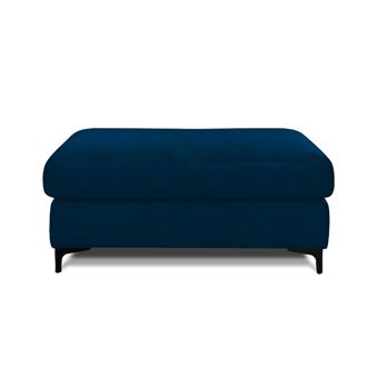 Pouf Fiesole en velours bleu - 1