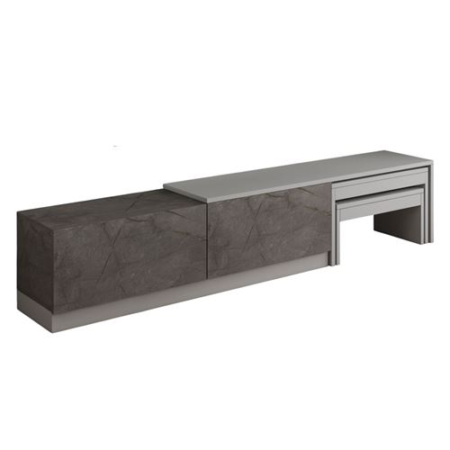 HANAH HOME Meuble Tv En Bois ""nest"" - 180 X 30 X 36 Cm - Gris