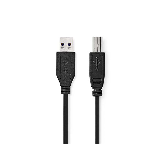 Non Communiqué Noir Nedis Câble Usb 3.2 Gen 1 Usb-A Mâle Usb-B Mâle 5 Gbps 2.00 M