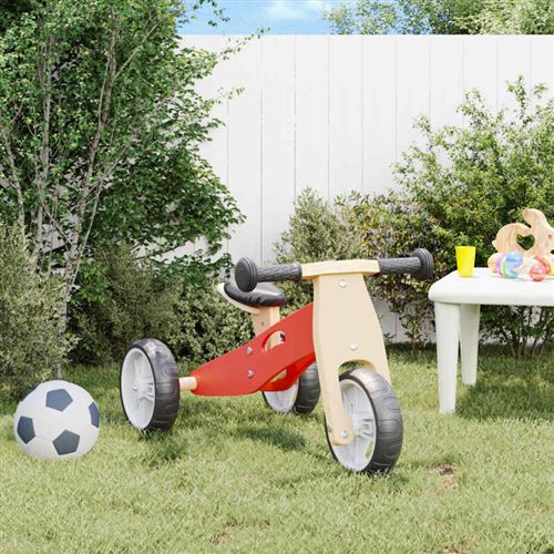 vidaXL Vélo d'équilibre pour enfants 2-in-1 rouge