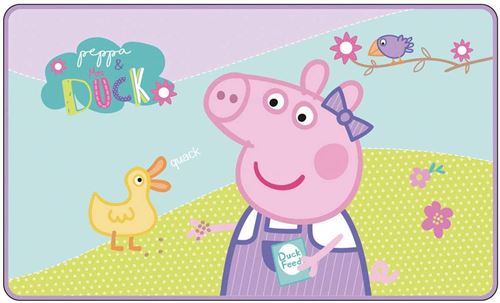 Arditex tapis Peppa Pig 45 x 75 cm polyester rose/bleu