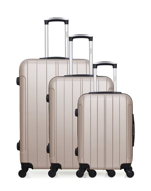 Non Communiqué Beige Set De 3 Valises Rigides Fogo - Image 1