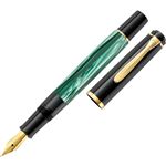 Pelikan Stylo plume 200, vert marbré, taille de plume: B