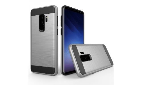 Coque hybride Galaxy S9 Plus renforcée coloris gris