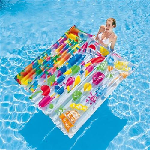 Matelas pneumatique Air Mat Décoré - 183 x 69 cm - Transparent