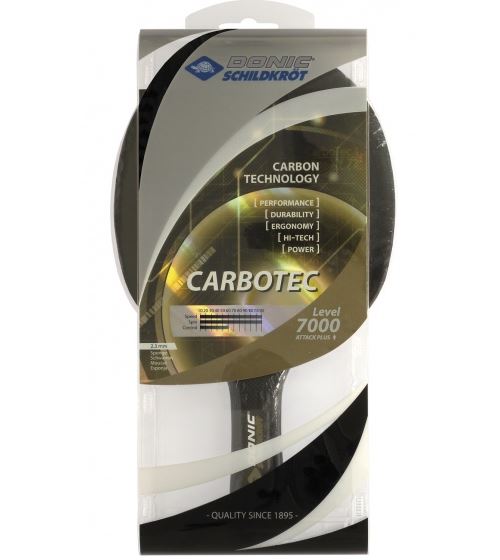 Raquette de tennis de table Donic Schildkröt Carbotec 7000 Noir