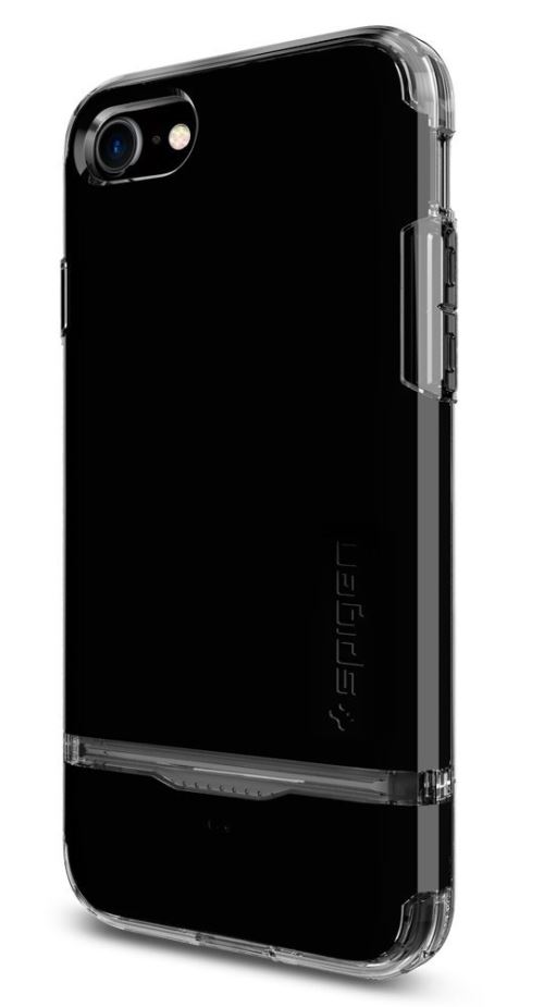 Coque iPhone 7, Spigen® [Flip Armor] Card Holder [Noir de jais] Slim Fit Dual Layer Protective with Card Holder Coque Pour iPhone 7 - (042CS20844)