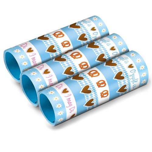 Amscan serpentines octoberfest 4 mètres papier bleu 3 pièces
