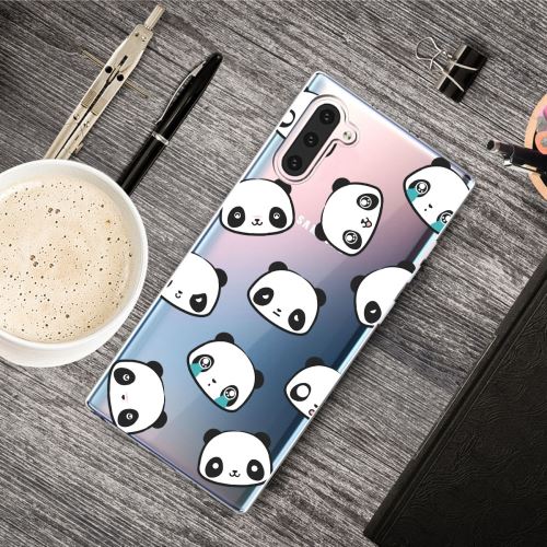 Coque en TPU impression de modèle mignon souple panda émotionnel pour votre Samsung Galaxy Note 10