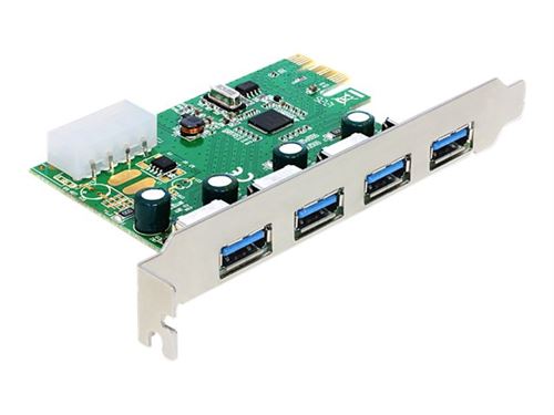 Carte Réseau DeLock 89363 PCI Express 5 Gbit/s 4x USB 3.0 Molex - Image 4